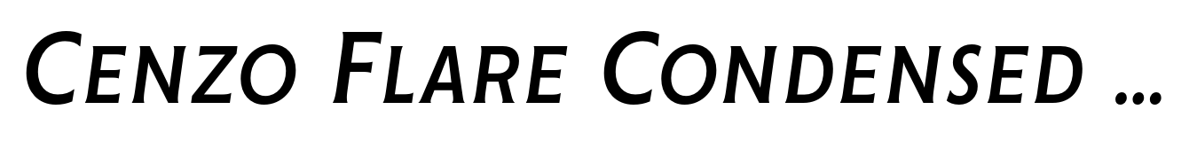 Cenzo Flare Condensed Regular Italic